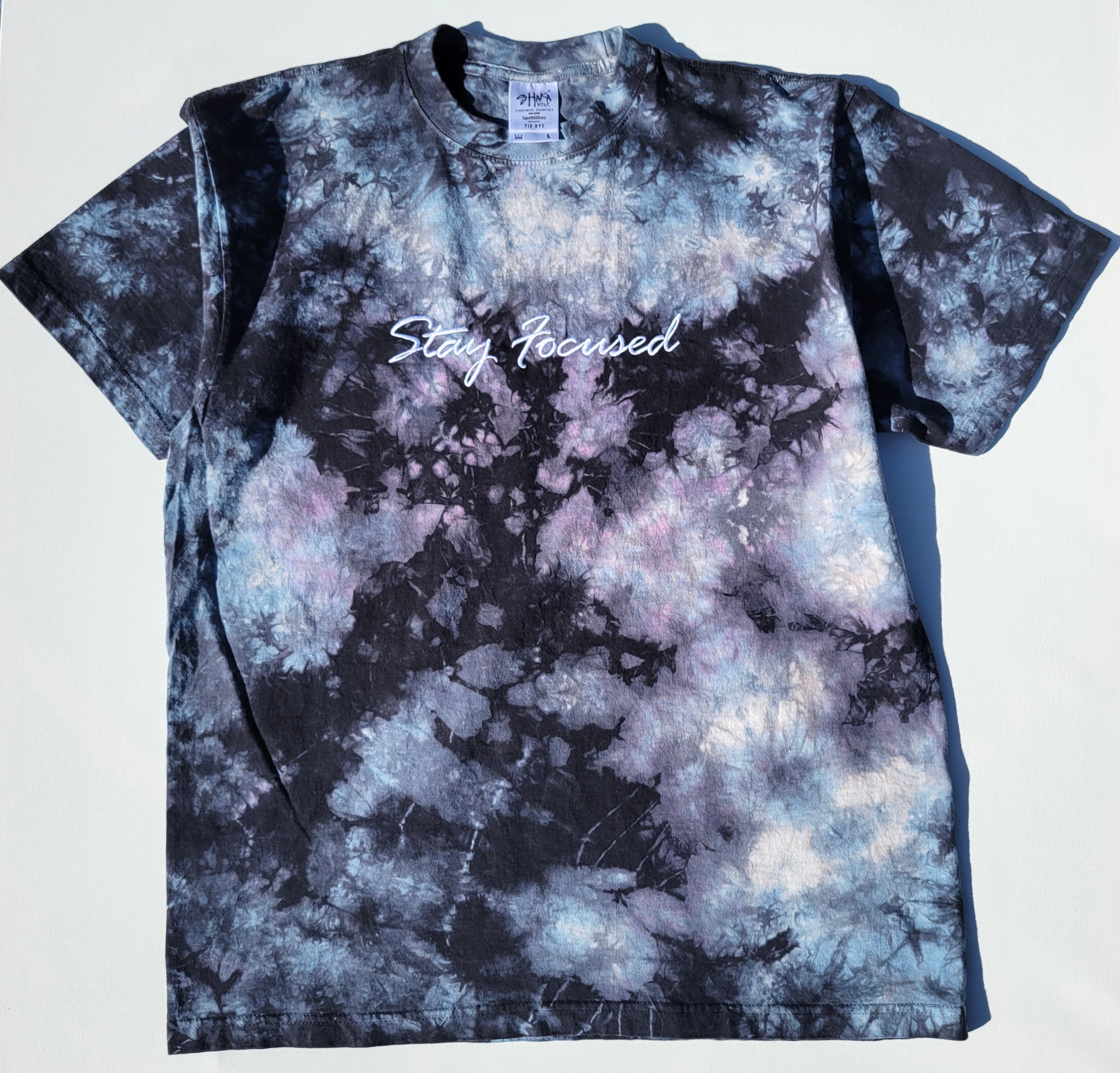 Stay Focused Oversized tie-dye t-shirt